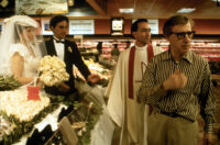 Woody Allen durante le riprese dello spot della Coop